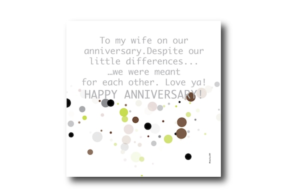 Digital Wedding Anniversary card wishes, instant download, printable at home, Pantone Colors
