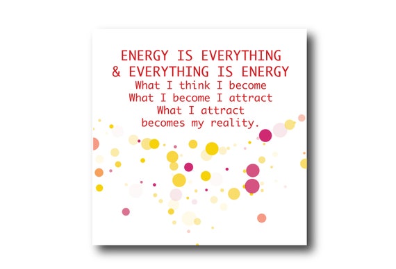 Digital Law of Attraction, Manifestation, Positive Thought Card, instant download, printable at home, ready to post, Pantone Colors
