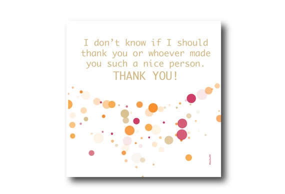 Digital Thank You Greeting card wishes, instant download, printable at home, ready to post, Pantone Colors