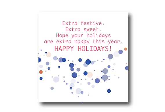 Holiday Season Greeting Card Wishes, Pantone Colors
