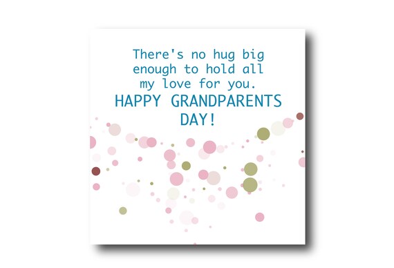 Digital Grandparents Day Card, Pantone Colors
