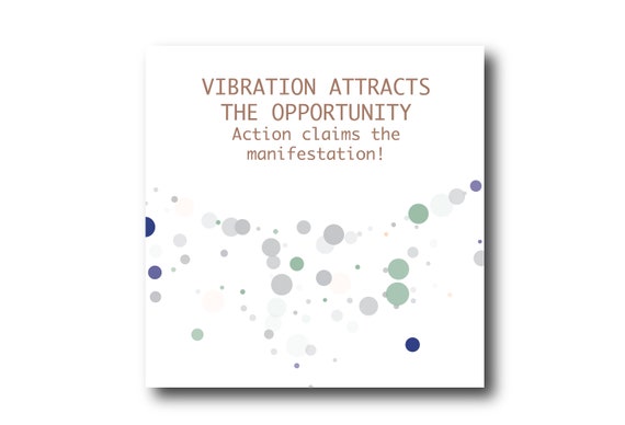 Digital Law of Attraction, Manifestation, Positive Thought Card, instant download, printable at home, ready to post, Pantone Colors