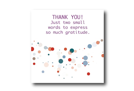 Digital gratitude Greeting card, instant download, ready to post, Pantone Colors, Thank you Note