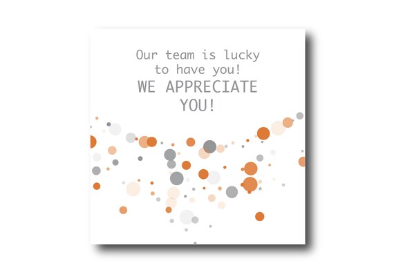 Digital Employee Appreciation card wishes, instant download, printable at home, Pantone Colors