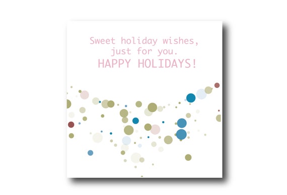 Holiday Season Greeting Card Wishes, Pantone Colors