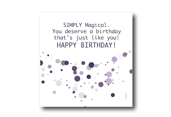 Digital Birthday card wishes, instant download, printable at home, Pantone Colors