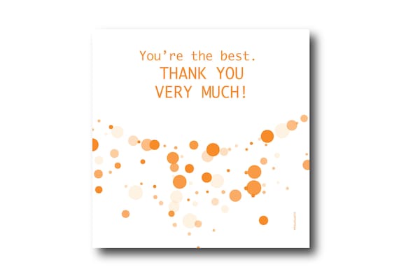 Digital Thank You Greeting card wishes, instant download, printable at home, ready to post, Pantone Colors, Pantone Colors