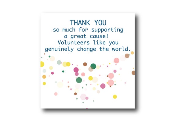 Digital Volunteer Appreciation Message Card, instant download, Pantone Colors