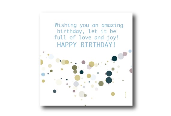 Digital Birthday Wishes greeting card, Pantone Colors