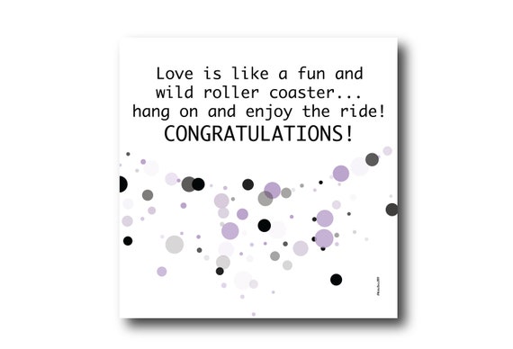 Digital Congratulations Engagement Wish Card