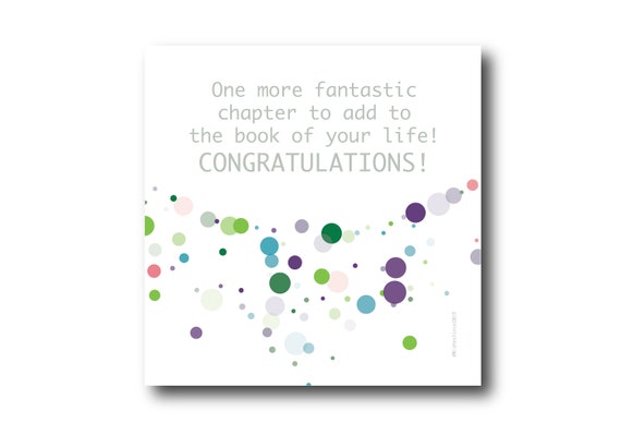 Digital Congratulations card wishes, instant download, printable at home, Pantone Colors