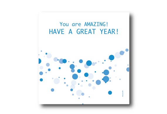 Digital Good Luck card wishes, instant download, printable at home, ready to post, Pantone Colors