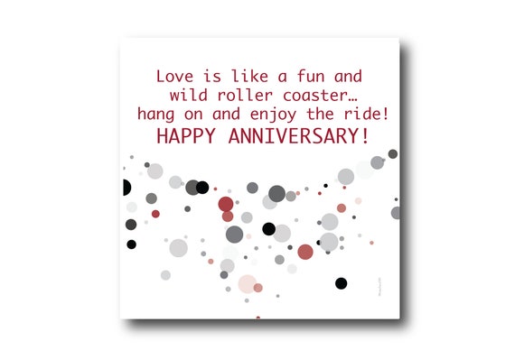Digital Wedding Anniversary card wishes, instant download, printable at home, Pantone Colors