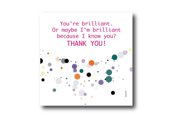 Digital Thank You Greeting card wishes, instant download, printable at home, ready to post, Pantone Colors