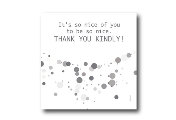 Digital Thank You Greeting card wishes, instant download, printable at home, ready to post, Pantone Colors