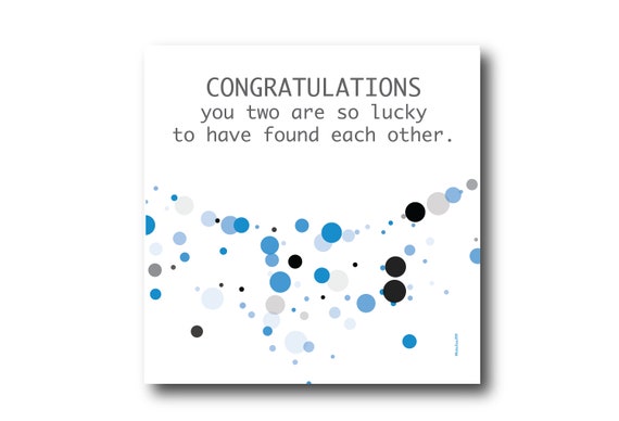 Digital Wedding Congratulation Greeting card wishes, instant download, printable at home, ready to post, Pantone Colors