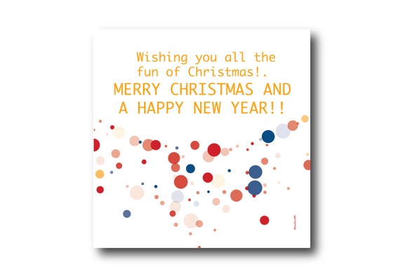 Holiday Season Greeting Card Wishes, Pantone Colors