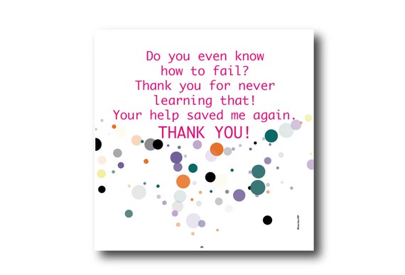 Digital Thank You Greeting card wishes, instant download, printable at home, ready to post, Pantone Colors