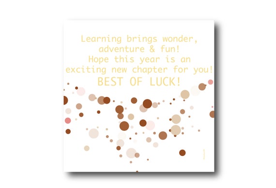 Digital Good Luck card wishes, instant download, printable at home, ready to post, Pantone Colors