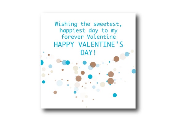 Digital VALENTINE'S DAY card wishes, instant download, printable at home, ready to post, Pantone Colors