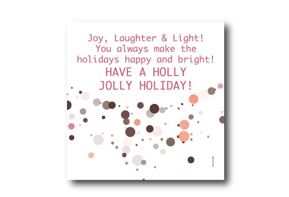 Digital Holiday Season card wishes, instant download, printable at home, ready to post, Pantone Colors, Pantone Colors