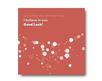 Digital Good Luck Wishes greeting card, Pantone Colors, Social Media Ready