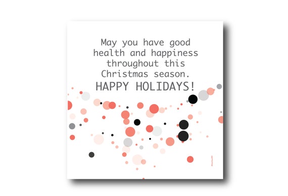 Holiday Season Greeting Card Wishes, Pantone Colors