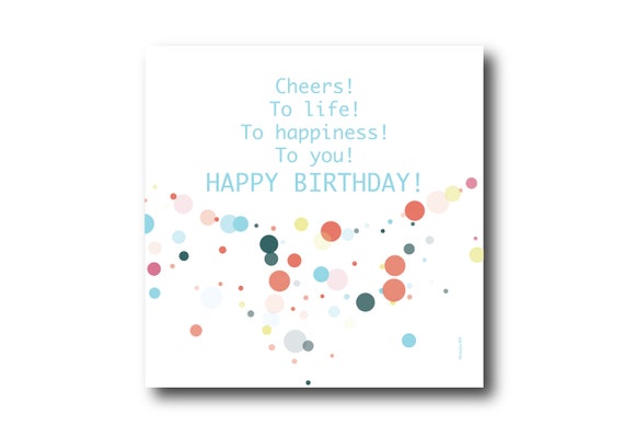 Digital Birthday Wishes greeting card, Pantone Colors