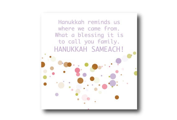 Digital Greeting Card for HANUKKAH Wishes, Pantone Colors, Sustainable Design