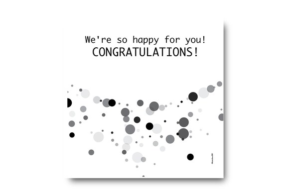 Digital Wedding Congratulation Greeting card wishes, instant download, printable at home, ready to post, Pantone Colors