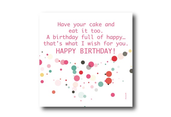 Digital Birthday Wishes greeting card, Pantone Colors