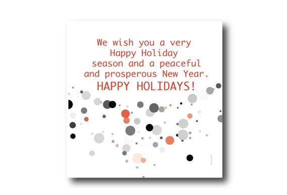 Digital Holiday Season card wishes, instant download, printable at home, ready to post, Pantone Colors, Pantone Colors