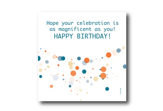 Digital Birthday Wishes Greeting Card, Pantone Colors