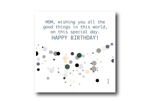 Digital Birthday Wishes greeting card, Pantone Colors