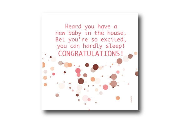 Digital Welcome Baby boy or girl card wishes, instant download, printable at home, Pantone Colors