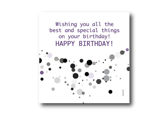Digital Birthday Wishes greeting card, Pantone Colors