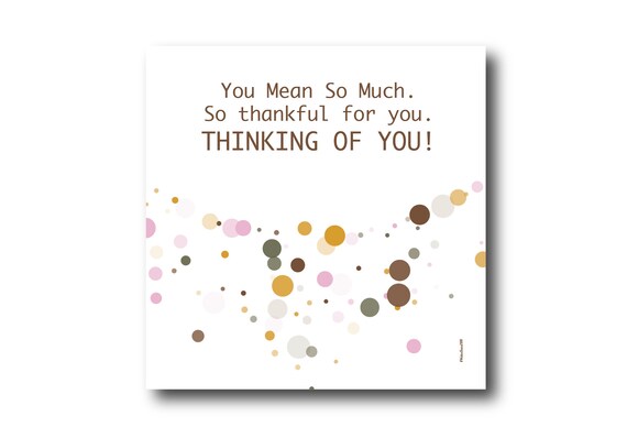 Digital Friendship card wishes, instant download, printable at home, ready to post, Pantone Colors