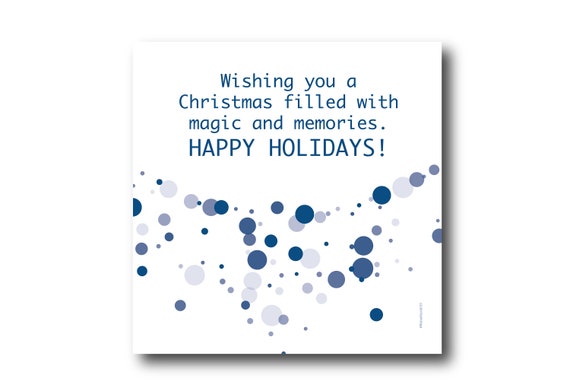 Digital Holiday Season card wishes, instant download, printable at home, ready to post, Pantone Colors, Pantone Colors
