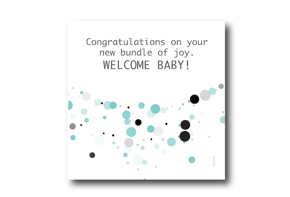 Digital Welcome Baby boy or girl card wishes, instant download, printable at home, Pantone Colors