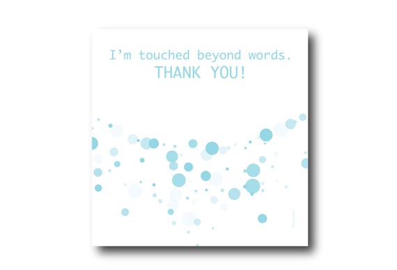 Digital Thank You Greeting card wishes, instant download, printable at home, ready to post, Pantone Colors