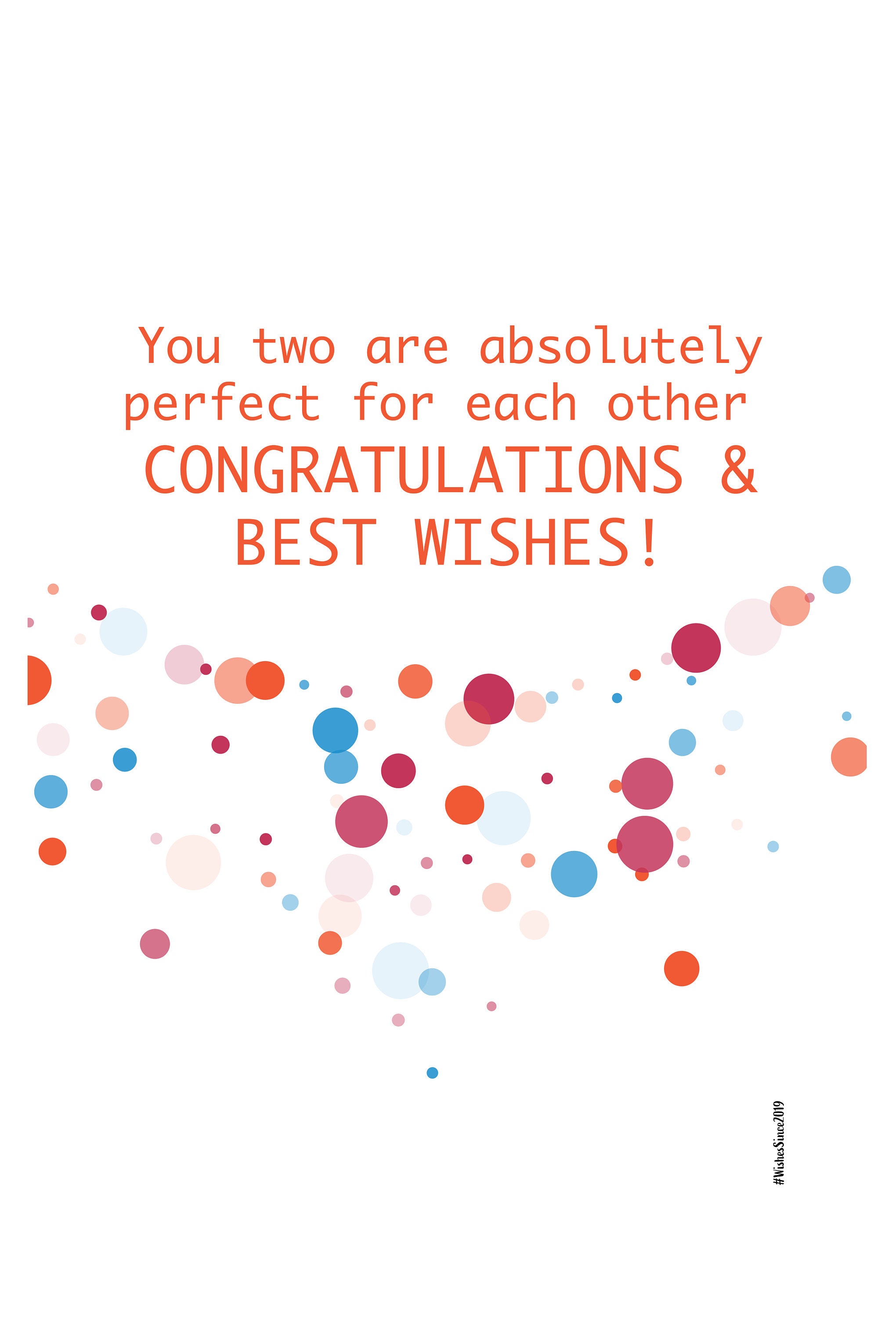 Digital Wedding Congratulation Greeting card wishes instant Etsy