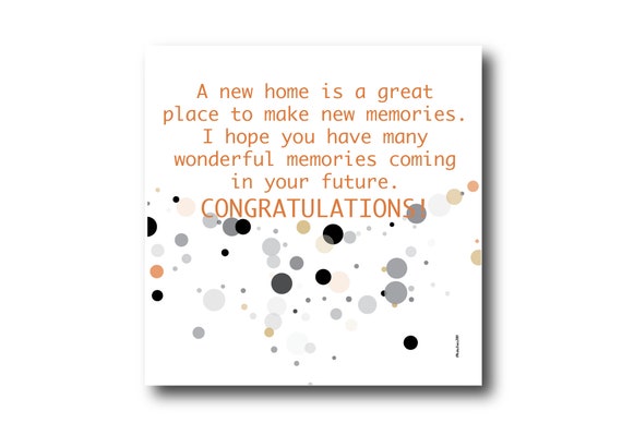 Digital Moving card wishes, instant download, printable at home, ready to post, Pantone Colors