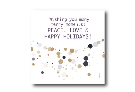 Digital Holiday Season card wishes, instant download, printable at home, ready to post, Pantone Colors, Pantone Colors
