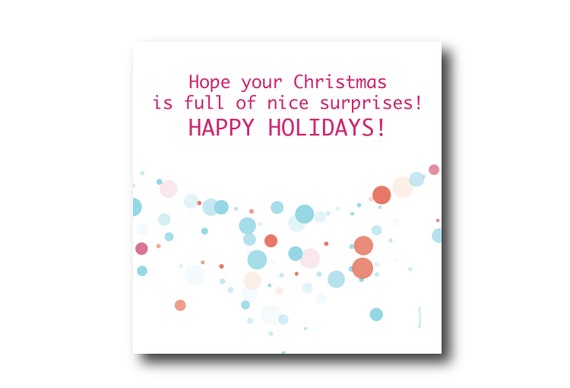 Holiday Season Greeting Card Wishes, Pantone Colors