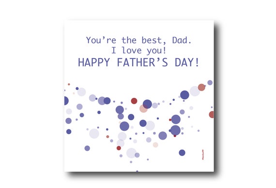Digital Father’s Day Card, Pantone colors, Father’s day wishes, Casual Wishes