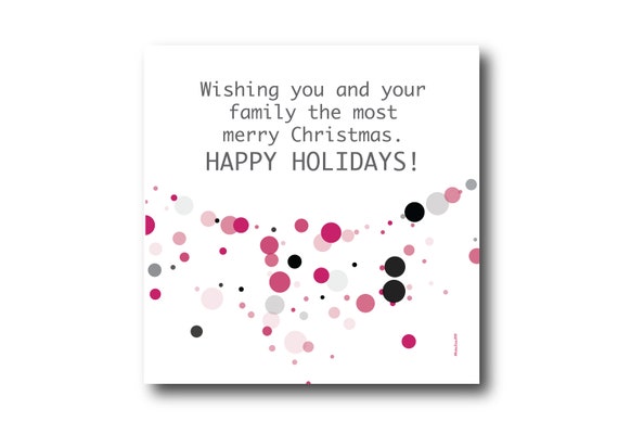 Digital Holiday Season card wishes, instant download, printable at home, ready to post, Pantone Colors, Pantone Colors