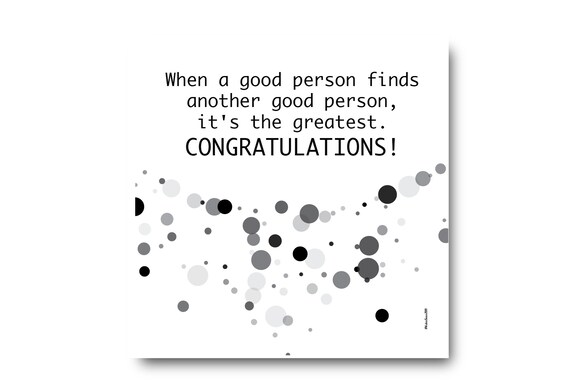 Digital Wedding Congratulation Greeting card wishes, instant download, printable at home, ready to post, Pantone Colors