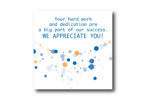 Digital Employee Appreciation card wishes, instant download, printable at home, Pantone Colors