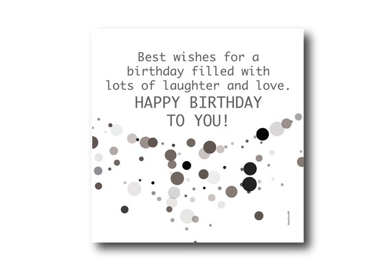 Digital Birthday Wishes greeting card, Pantone Colors
