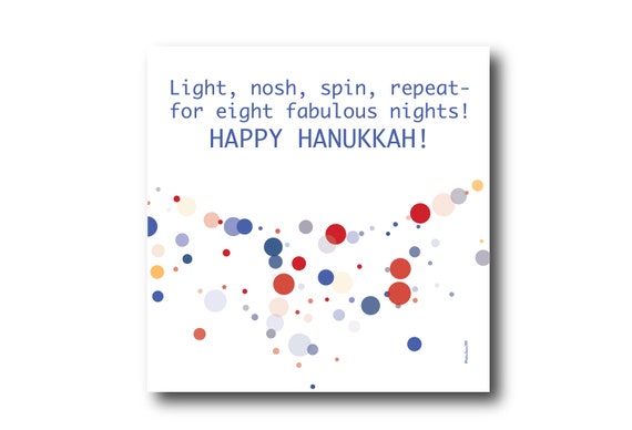 Digital Greeting Card for HANUKKAH Wishes, Pantone Colors